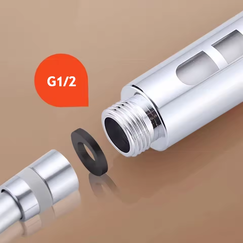 High Pressure Water Saving Filter Shower Head With Spray Modes Handheld Design One Button Stop Bath 6