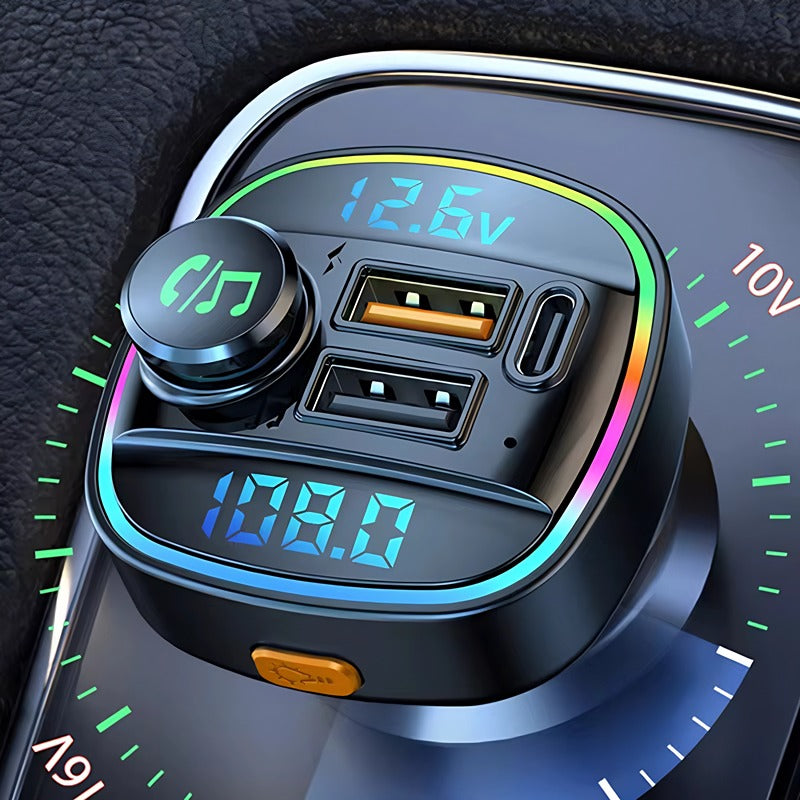 225W Super Fast Charge Bluetooth 50 FM Transmitter For Car Handsfree Call MP3 Player Dual USB Quick 2