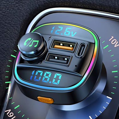 225W Super Fast Charge Bluetooth 50 FM Transmitter For Car Handsfree Call MP3 Player Dual USB Quick 2