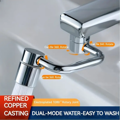 Swivel Kitchen Faucet Extender Stainless Steel Universal Splashproof Dual Mode Sink Attachment With 2