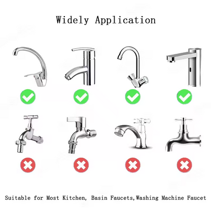 Swivel Kitchen Faucet Extender Stainless Steel Universal Splashproof Dual Mode Sink Attachment With 5