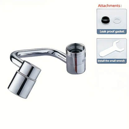 Swivel Kitchen Faucet Extender Stainless Steel Universal Splashproof Dual Mode Sink Attachment With 6