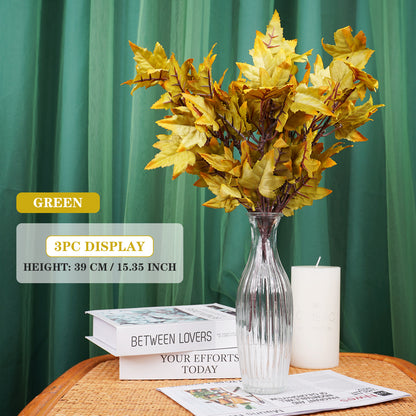 Fall Artificial Maple Leaf Flowers Bouquet Fake Plant For Home Room Decor Wedding Party Decoration  8