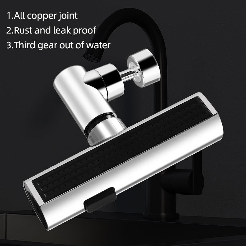 Multi-function Faucet Extender with Three-speed Waterfall Water Outlet, Rotating Splash-proof Universal Nozzle