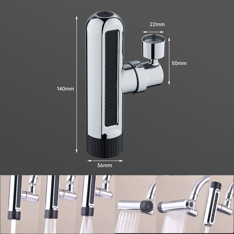 Multi-function Faucet Extender with Three-speed Waterfall Water Outlet, Rotating Splash-proof Universal Nozzle