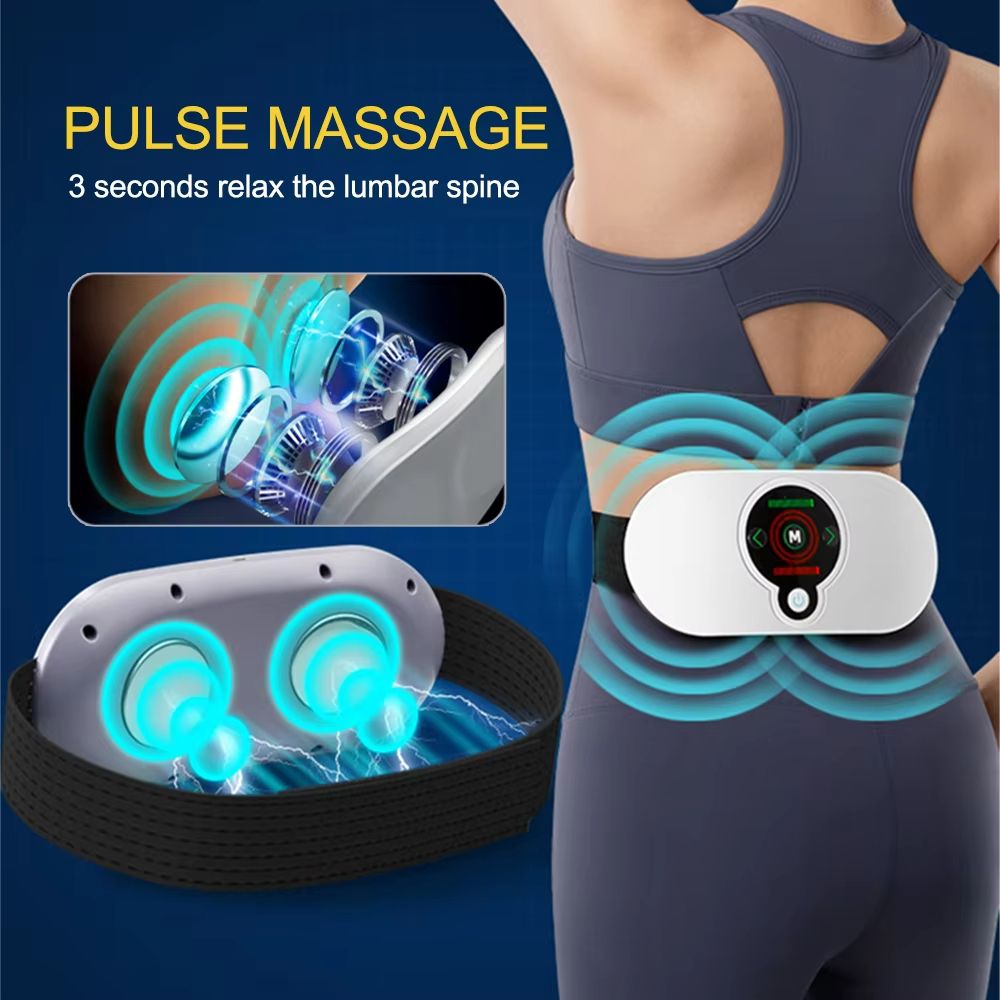 EMS Abdominal Slimming Belt With Heating  Muscle Massage  Electric Waist Trainer For Fat Burning  T 4