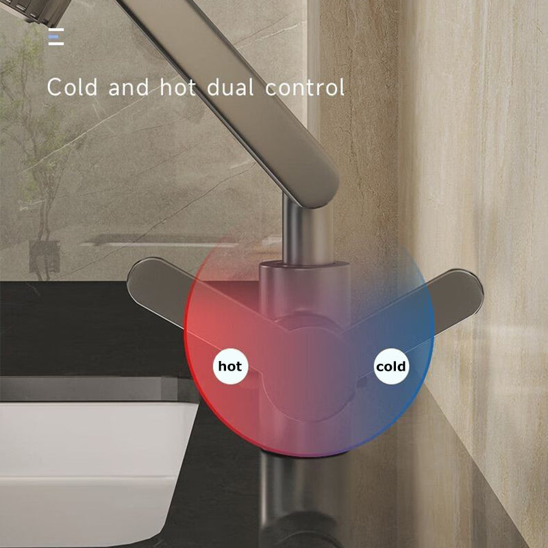 Universal Rotating Faucet With Robotic Arm Dual Mode Hot And Cold Wash Basin Sink For Kitchen  Bath 2