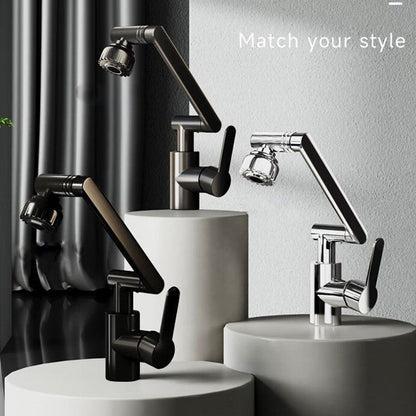 Universal Rotating Faucet With Robotic Arm Dual Mode Hot And Cold Wash Basin Sink For Kitchen  Bath 5