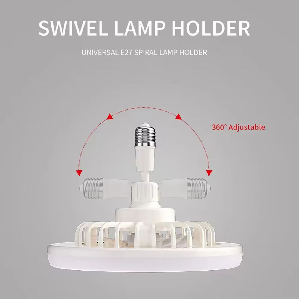 Rotatable 3in1 Ceiling Fan Lamp With Remote Control  E27 Base LED Lighting For Bedroom  Living Room 4
