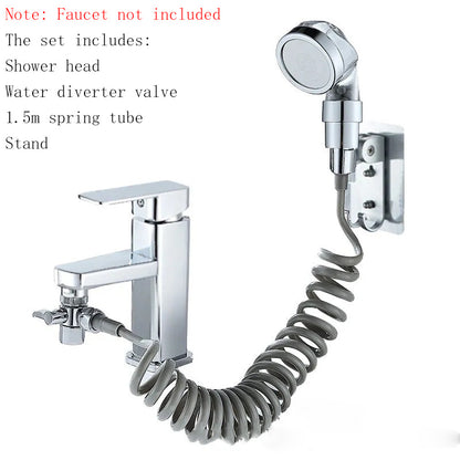 Bathroom Washbasin Pool Shampoo Shower Faucet External Shower Extender Hand Washing Shower Booster  5
