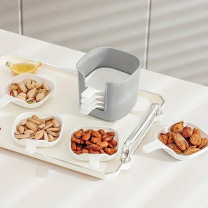 7pcs/set Sauce Dish Set, Dipping Dish Bowls for Snack Seasoning, Tomato Sauce Plates, Kitchen Food Containers, Serving