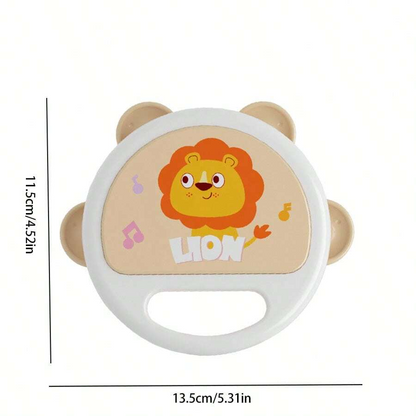 Adorable Baby Clapping Tambourine, Handheld Percussion Instrument, Delicate Tambourines for Kids Early Learning