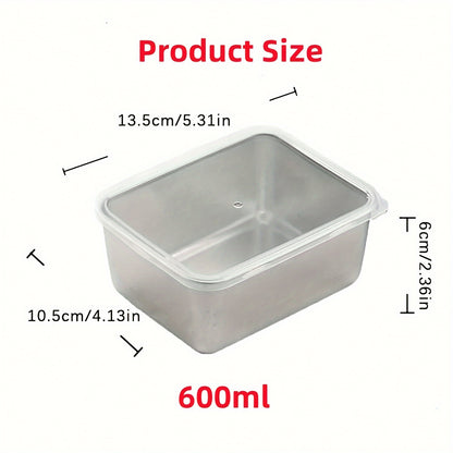 Durable Stainless Steel Food Storage Containers Set With Lids, Reusable, Leakproof & Stackable Lunch Boxes
