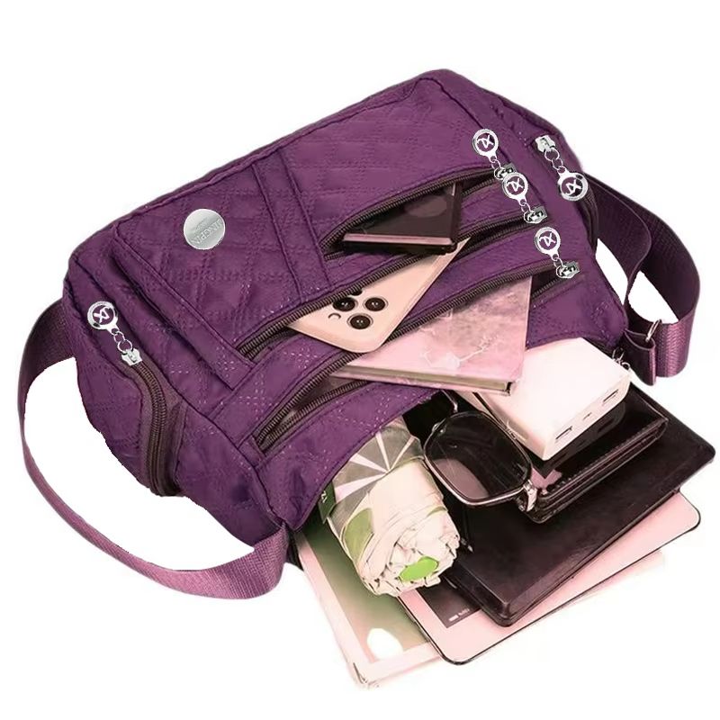 Waterproof Nylon Crossbody Travel Bag  MultiCompartment Womens Casual Shoulder Handbag 3
