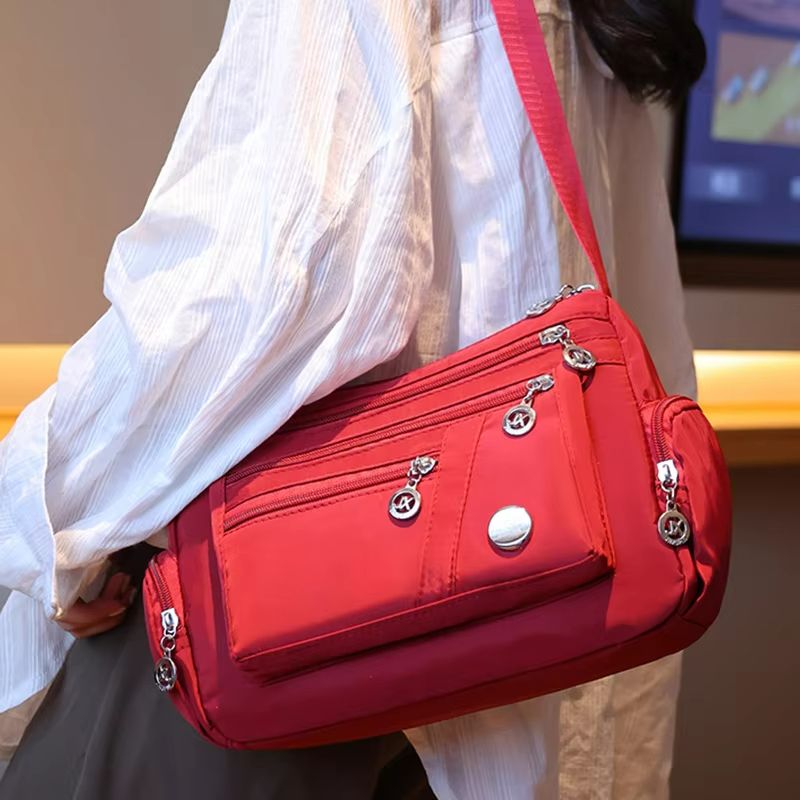 Waterproof Nylon Crossbody Travel Bag  MultiCompartment Womens Casual Shoulder Handbag 4
