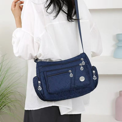 Waterproof Nylon Crossbody Travel Bag  MultiCompartment Womens Casual Shoulder Handbag 5