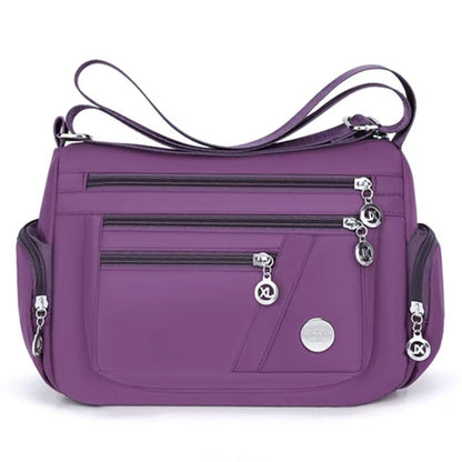 Waterproof Nylon Crossbody Travel Bag  MultiCompartment Womens Casual Shoulder Handbag 6