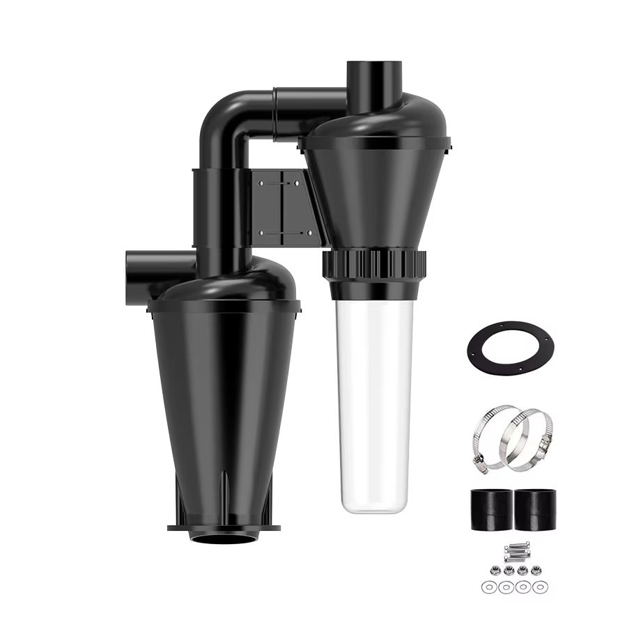 Double Filtration Cyclone Dust Collector  Turbocharged 50mm Shop Vac Separator For Woodworking 7