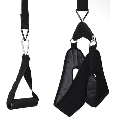 Adjustable Over Door Hanging Neck Traction Kit with Cushion Belt Brace, Cervical Correction Stretcher & Head Massager