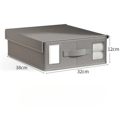 Creative 4Piece Bed Sheet Storage Box Set Fabric Organizer For Wardrobe Blanket  Quilt Covers 7