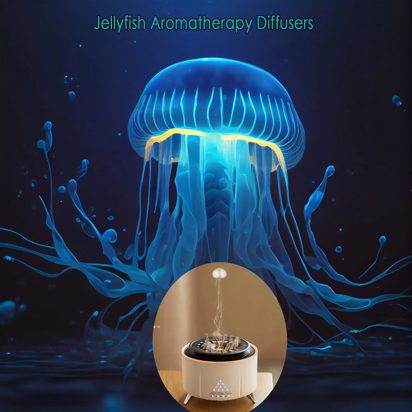Jellyfish Mist Essential Oil Diffuser  350ml Aromatherapy Humidifier For Large Rooms  Bedrooms 3