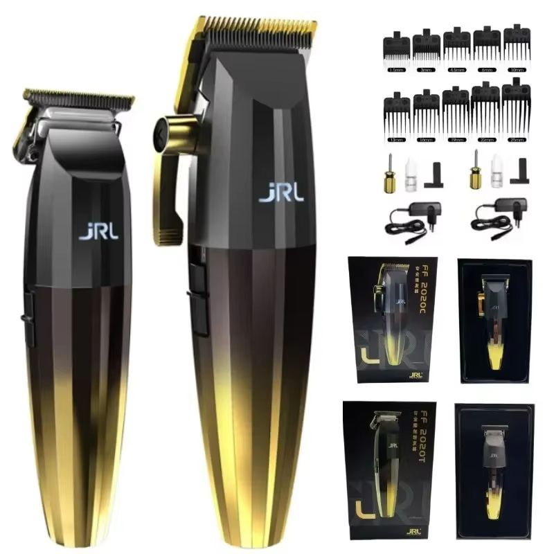 JRL 2020C Professional Hair Clipper  Trimmer Set  7200RPM Barber Shop Grooming Tool For Men 7