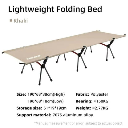 Folding Camping Cot  Portable Outdoor Bed For Adults  Kids Comfortable Travel And RV Sleeping Cot 4