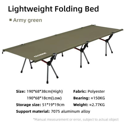 Folding Camping Cot  Portable Outdoor Bed For Adults  Kids Comfortable Travel And RV Sleeping Cot 8