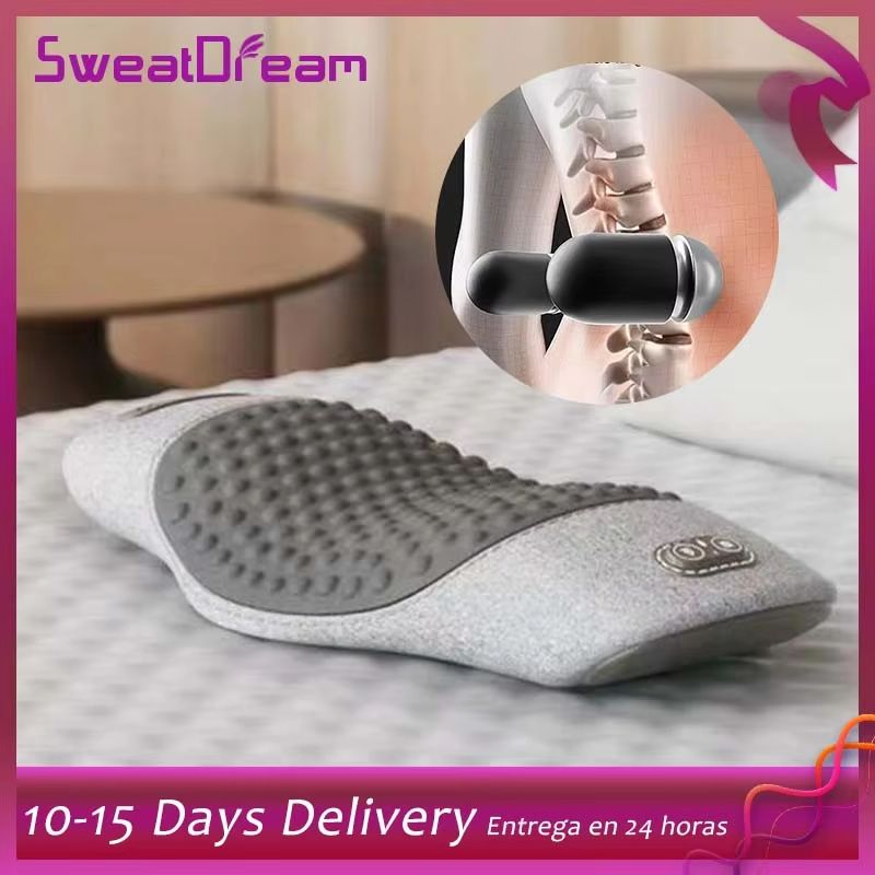 Heated Waist Support Pillow – Electric Massage Sleep Pad for Back Pain Relief & Bedtime Comfort