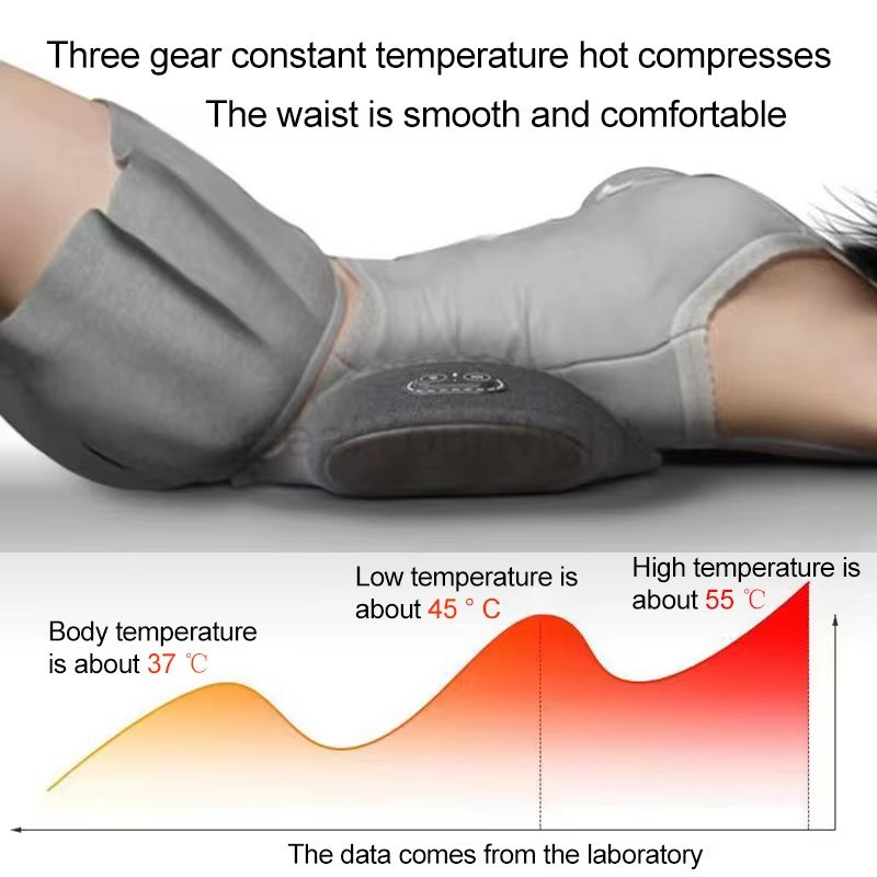 Heated Waist Support Pillow  Electric Massage Sleep Pad For Back Pain Relief  Bedtime Comfort 2