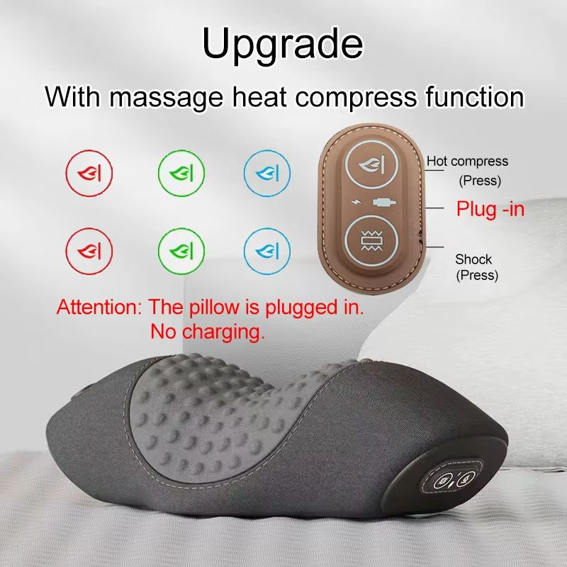 Heated Waist Support Pillow  Electric Massage Sleep Pad For Back Pain Relief  Bedtime Comfort 6