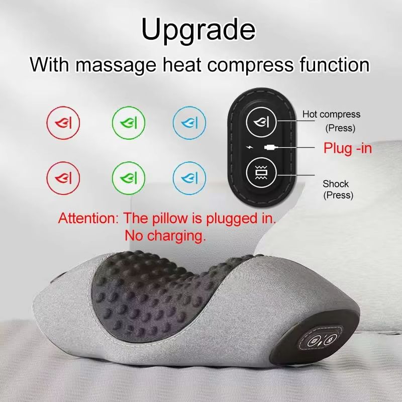 Heated Waist Support Pillow  Electric Massage Sleep Pad For Back Pain Relief  Bedtime Comfort 10