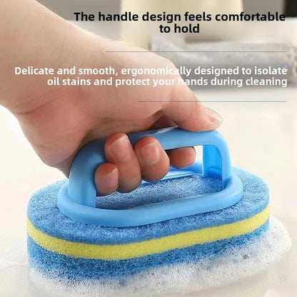 Magic Handle Sponge Household Cleaning Brush Easy Cleaning Tool For Kitchen Bathroom Toilet Walls