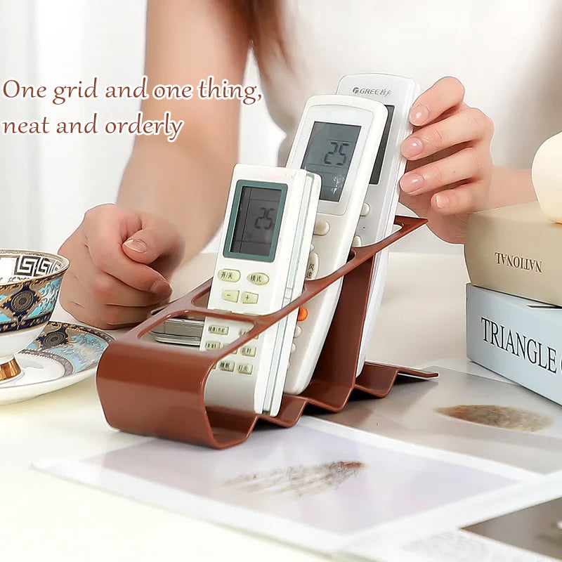 Practical Slots Remote Control Storage Holder TVDVDVCR Organiser Desktop Bracket  Home Office Stora 3