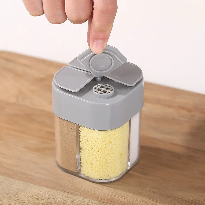 Plastic Seasoning Jar Spice Container Bottle With Salt And Pepper Shaker For BBQ Camping  Kitchen C 2