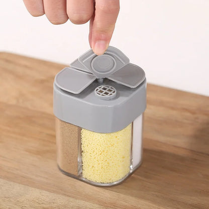 Plastic Seasoning Jar Spice Container Bottle With Salt And Pepper Shaker For BBQ Camping  Kitchen C 2