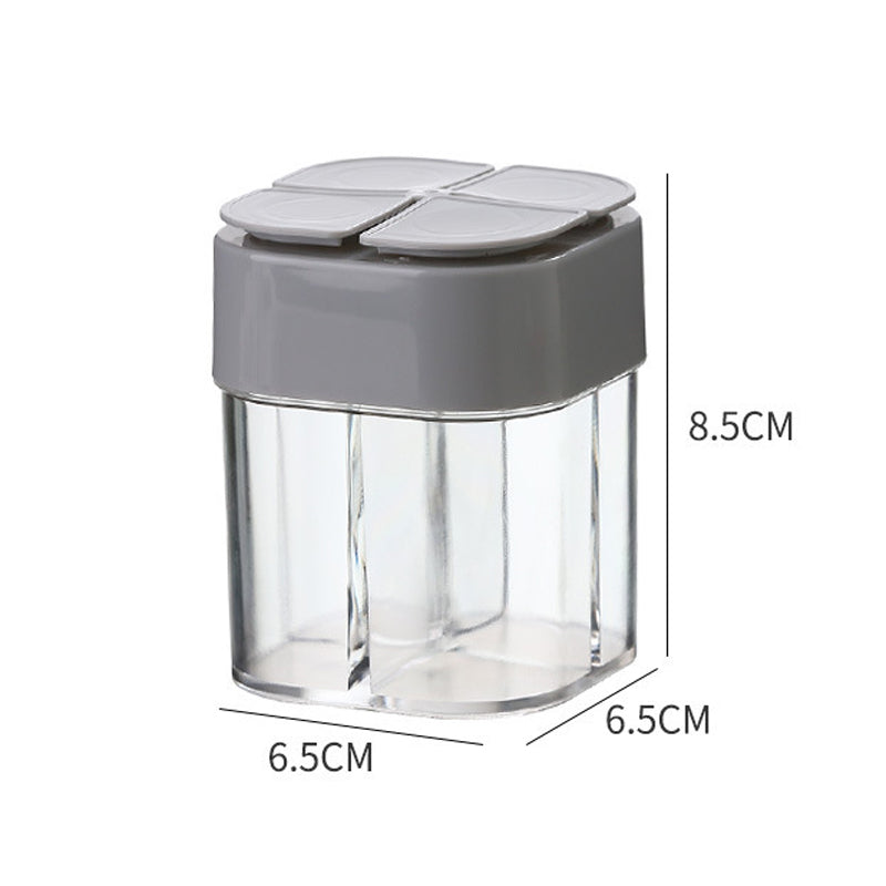 Plastic Seasoning Jar Spice Container Bottle With Salt And Pepper Shaker For BBQ Camping  Kitchen C 6