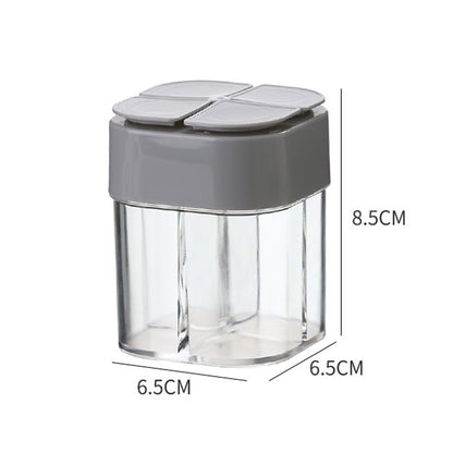 Plastic Seasoning Jar Spice Container Bottle With Salt And Pepper Shaker For BBQ Camping  Kitchen C 6