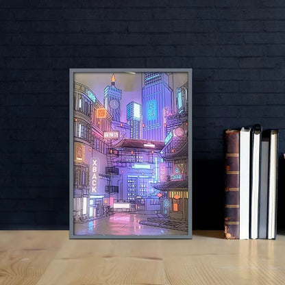 LED City Night View Wall Light  HD Light Painting With USB Dimming For Romantic Home Decor 1