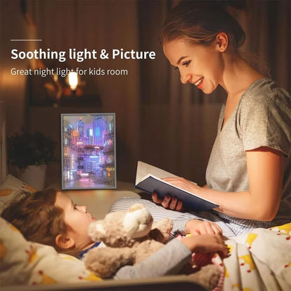 LED City Night View Wall Light  HD Light Painting With USB Dimming For Romantic Home Decor 3