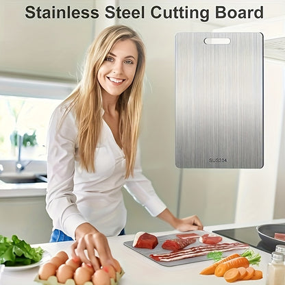 Stainless Steel Cutting Board Set Food Contact Safe Boards For Vegetable Meat  Bread Slicing Easy C 2