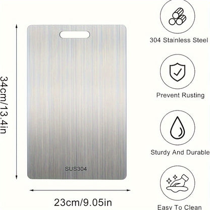 Stainless Steel Cutting Board Set Food Contact Safe Boards For Vegetable Meat  Bread Slicing Easy C 6