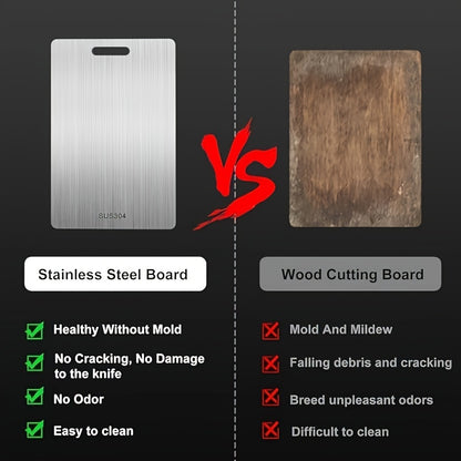 Stainless Steel Cutting Board Set Food Contact Safe Boards For Vegetable Meat  Bread Slicing Easy C 5