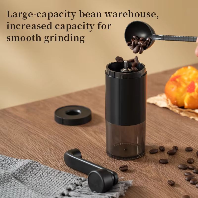Portable Manual Coffee Grinder With Adjustable Hand Crank  TravelFriendly Bean Grinder For Home And 4