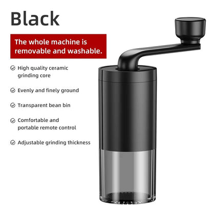 Portable Manual Coffee Grinder With Adjustable Hand Crank  TravelFriendly Bean Grinder For Home And 6