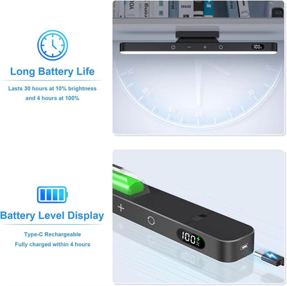WILLED Rechargeable Dimmable Night Light  3 Color Adjustable Makeup And Desk Lamp With 2500mAh Batt 3