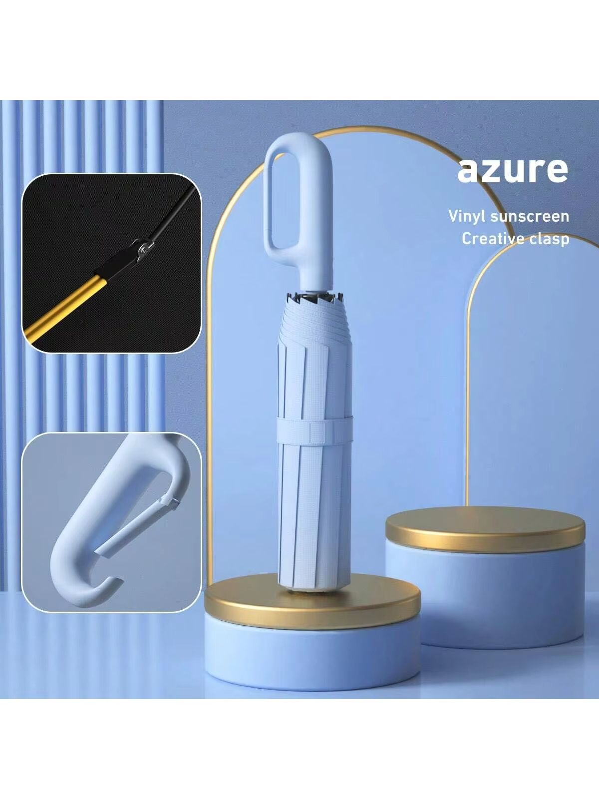 Automatic Folding Umbrella  Windproof DoubleLayer Portable And Sturdy Design For Men And Women 13