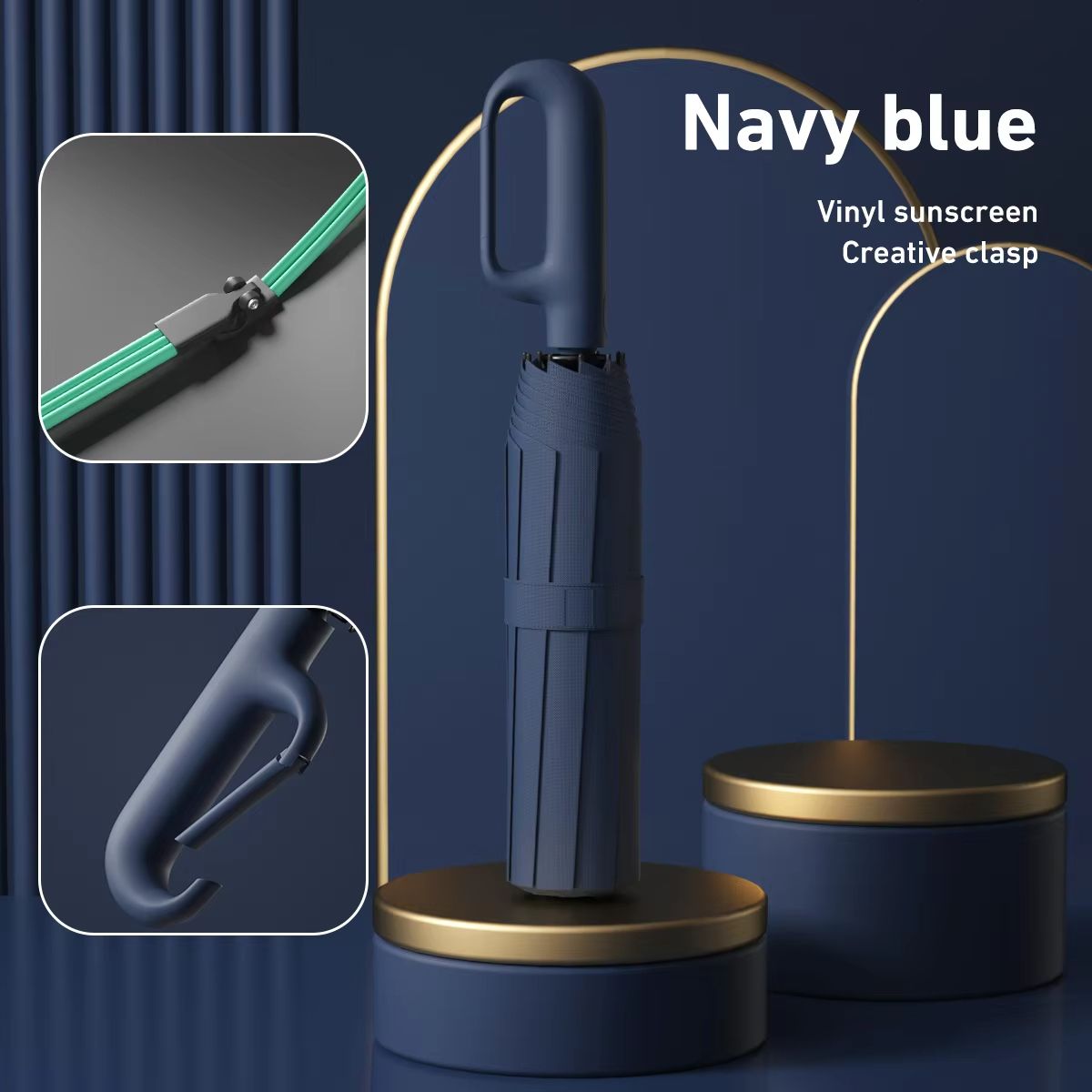 Automatic Folding Umbrella  Windproof DoubleLayer Portable And Sturdy Design For Men And Women 17