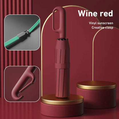 Automatic Folding Umbrella  Windproof DoubleLayer Portable And Sturdy Design For Men And Women 7