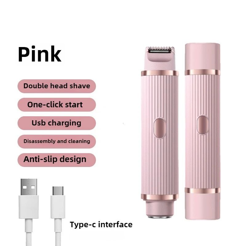 Electric Shaver For Women Waterproof Wet And Dry 2 In 1 Bikini Hair Trimmer And Dual Head Razor 7